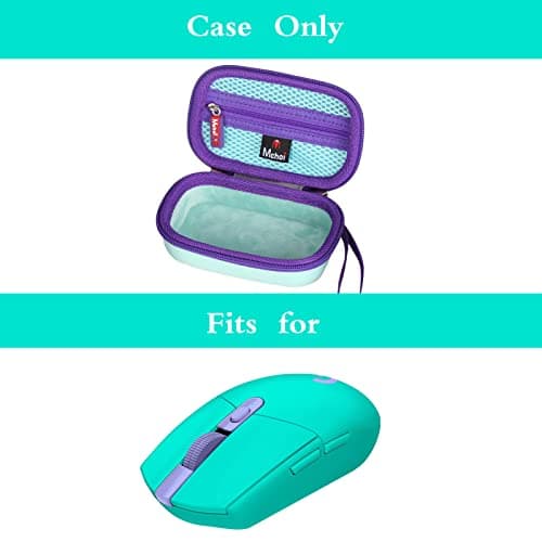 Mchoi Hard Carrying Case Suitable for Logitech G305 Lightspeed Wireless Gaming Mouse, Shockproof Waterproof Teal Wireless Gaming Mouse Protective Case, Case Only — view 5