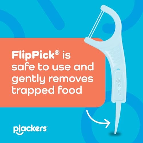 Plackers® Twin Line® Floss Picks with Tuffloss® Fiber & FlipPick®, Intense Mint, Double-Line Flosser for Effective Plaque Removal, 75 Count — view 5