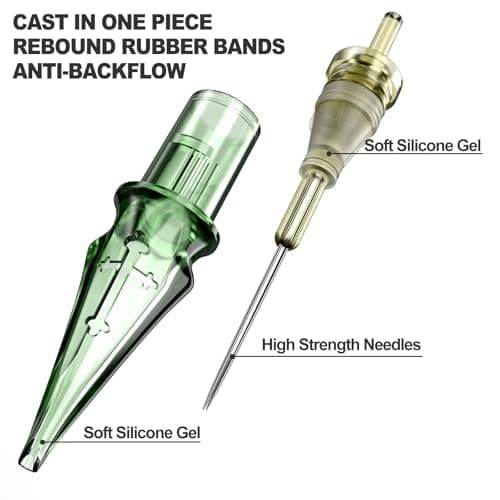 Tattoo Needle Cartridge,Solong Pro 20Pcs Disposable Tattoo Needles 1203 Round Liner X-Taper Tattoo Cartridge Needles(1203RL) EN01S-20-1203RL-X