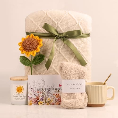 Anforsun Sending Sunshine Sunflower, Thinking of You Care Package Unique Gift Baskets for Women, Best Friend Birthday and Get Well Soon — view 4