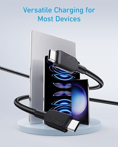 Anker USB C to USB C Cable (2Pack, 10FT),240W Type-C Fast Charging Cord for iPhone 17/16 Series,MacBook Pro 2020,iPad Air 4 and More (Black) — view 2