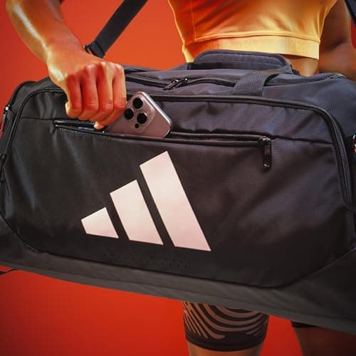 adidas Defender 5 Duffel Bag for Sports, Gym and Travel, Slate Grey/Silver Metallic, OSFA — view 4