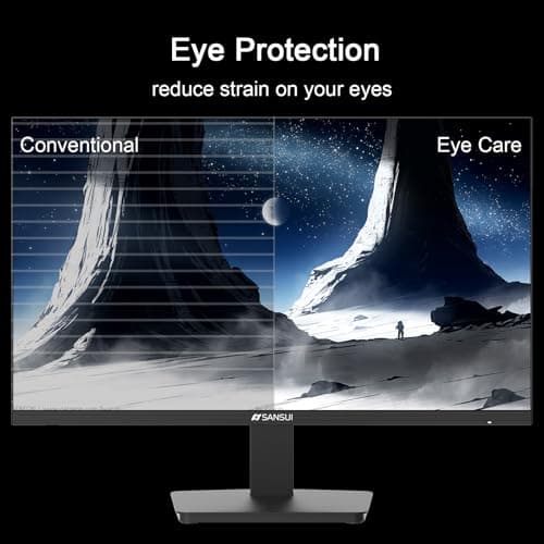 SANSUI 27 Inch Monitor, IPS 120Hz Computer Monitor Full HD 1920 x 1080P with HDMI DP Ports, Eye Care, Frameless, 100 x 100mm VESA Mountable, for Work, Business, Gaming — view 4