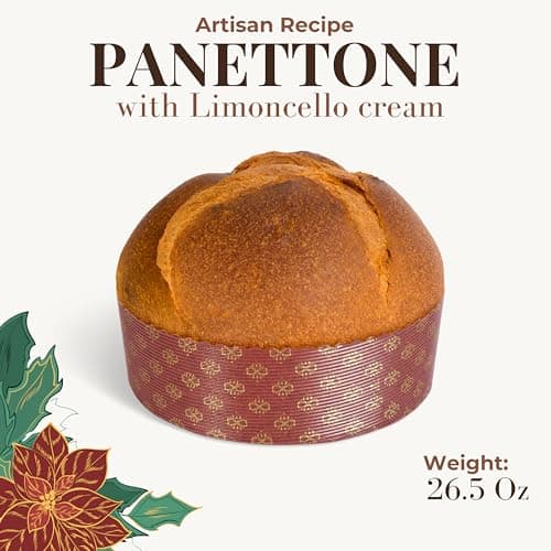 Limoncello Panettone Italian Cake (26.4 Oz - 750 gr) Premium Quality Italian Panettone Crafted with a 3-Day Process Including 48 Hours of Natural Sourdough Leavening – Authentic Italian Taste