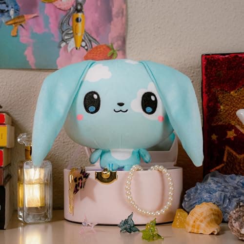 TeeTurtle Cloudheads Nimbus the Cloud Bunny Plush - 5-Inch Rabbit Stuffed Animal with Embroidered Details - Soft Cuddly Plush Toys for Kids, Teens, and Adults — view 2