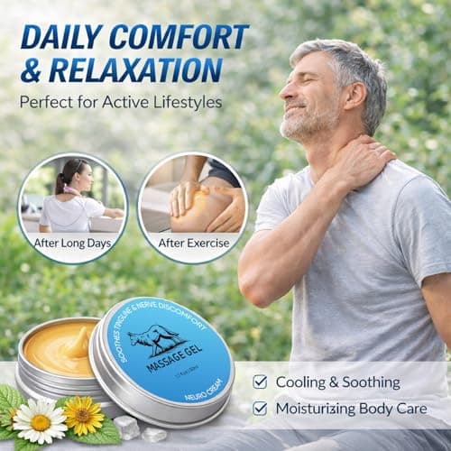 Nerve Relief Cream, Neuro Magnesium Support Balm for Nerve & Joint Support, Cooling Herbal Balm with Magnesium, Arnica, Menthol & Chamomile, Soothing Muscle & Joint Massage Cream (1 pc) — view 4