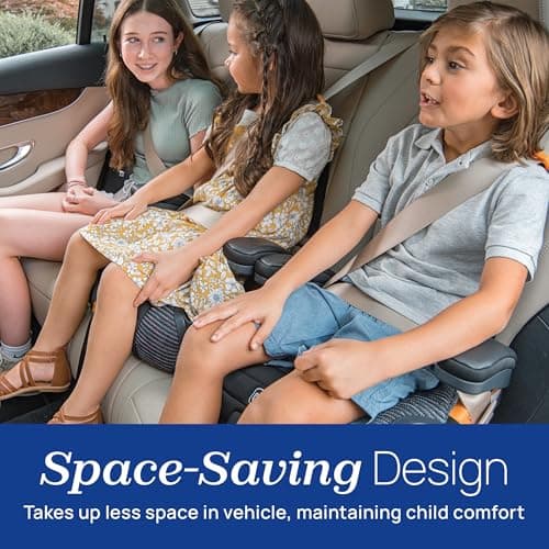 Chicco GoFit ClearTex Plus Backless Booster Car Seat, Latch Attachment, Quick-Release Latch Removal, Portable Car Booster Seat for Children at Least 4 Years Old and 40-110 lbs, Confetti/Black — view 3