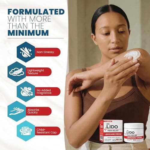 DR LIDO Lidocaine Pain Relief Cream - Lidocaine Cream 4% for Temporary Pain and Itch Relief, Minor Burns, Sunburn, Minor Cuts, Scrapes and Insect Bites - 1oz — view 4