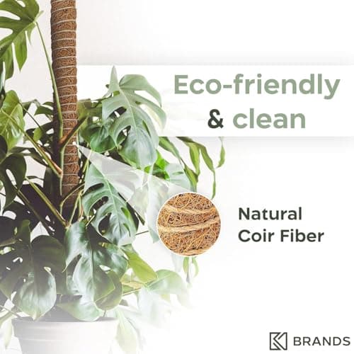 2 Pack 48'' Bendable Moss Pole Monstera Plant Support for Climbing Indoor Plants - Stakes for Potted Climbers - Tall Sticks Indoor Trellis for Houseplants - Accessories for Monstera Pot — view 2