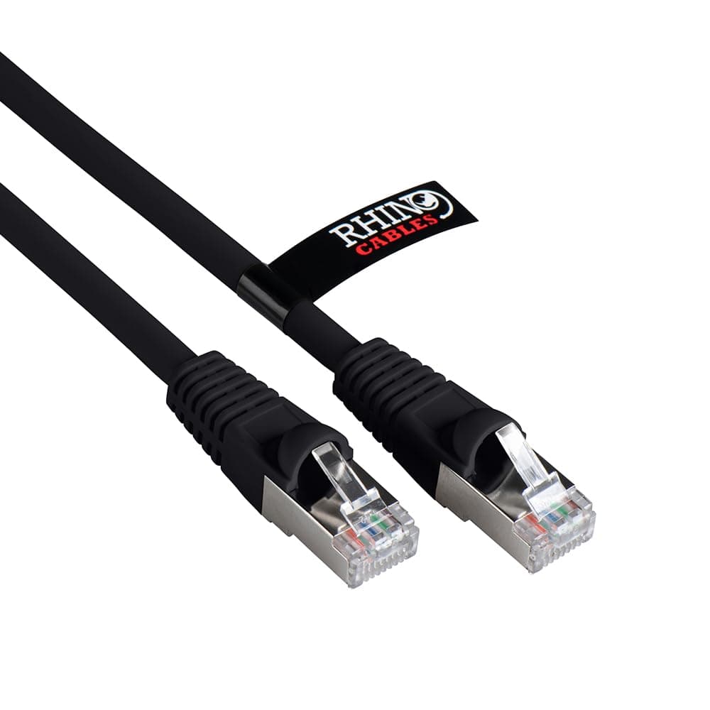 rhinocables CAT 6a Ethernet Cable | 10Gbps S/FT High-Speed & Large Bandwidth Data Transfer | Reliable LAN Network RJ45 Cable | Wi-Fi Broadband Cable for Seamless Gaming & Streaming (5m, Black)