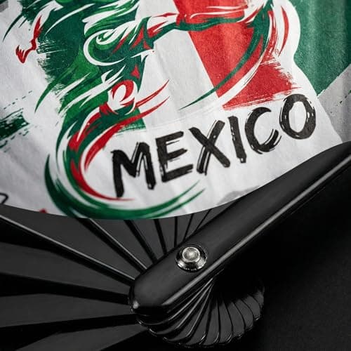 Yjiuhao 2026 World Soccer Cup Folding Fans – Soccer Game Day Essentials for Stadium Chants, Party Favors, Gifts & Accessories, Mexico Jersey Outfit for Women Men — view 2