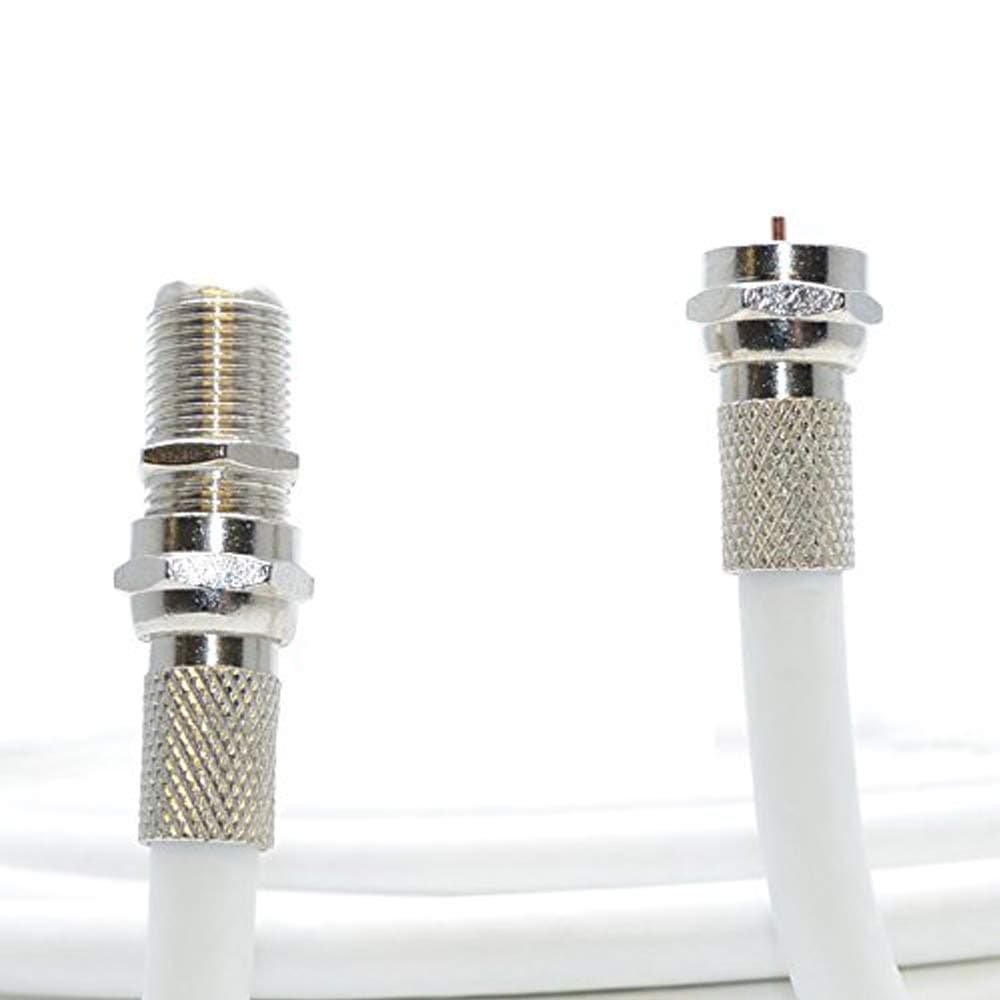 3M White Coax Cable For Virgin Media, Sky TV, Broadband Extension and Tivo & Superhub (3M, WHITE)