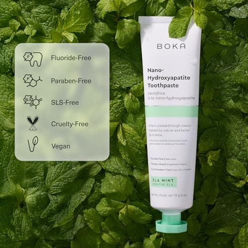 Boka Fluoride Free Toothpaste, Nano Hydroxyapatite Toothpaste, Appropriate for Sensitive Teeth - for Adult Oral Care - Ela Mint Flavor, 4 Fl Oz 1Pk — view 2