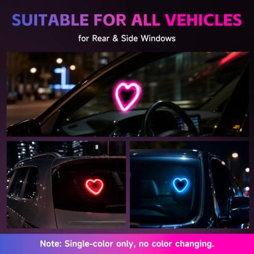 DICIMITH Solar Power Heart Light for Car, 1PCS — view 5