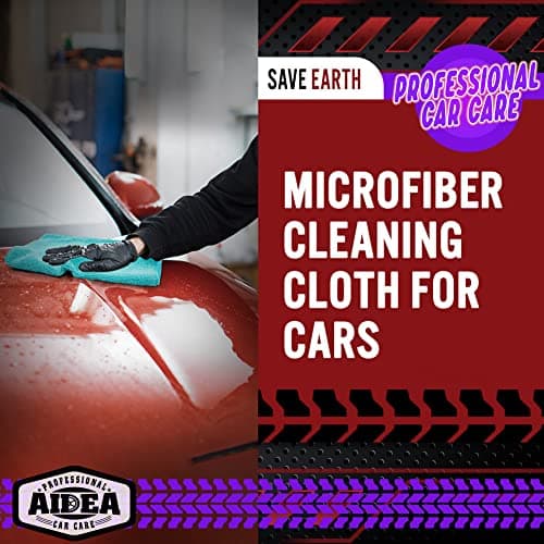 AIDEA Microfiber Cleaning Cloth 10PK, Micro Fiber Cloth for Cleaning Cars, Premium All Purpose Car Towels, Dusting Cloth Cleaning Rags SUVs, House, Kitchen, Window, Workshops, 12"×12" — view 3
