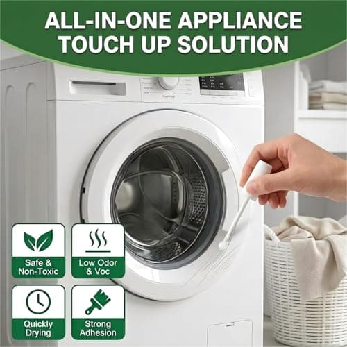 White Touch Up Paint for Appliances, Repair Scratches Yellowing for Refrigerator Washing Machine Dishwasher dryer, 1.5 Fl Oz