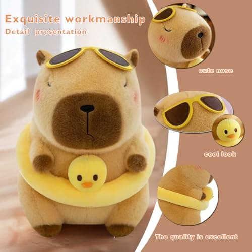 Pazoiaa Cute Capybara Plush, 10 Inch Capybara Stuffed Animal Kawaii Soft Capybara Doll Pillow Gifts for Boys Girls — view 3