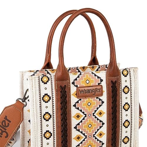 Wrangler Purse for Women Boho Aztec Tote Bag Hobo Shoulder Top Handle Handbags with Wide Guitar Strap Fall Collection Gift XY6 WG2202-8120SCF — view 5