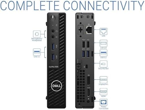 Dell OptiPlex 3080 Micro PC | Intel Core i5-10500T | 16GB RAM | 512GB SSD | Windows 11 Pro | Wi-Fi+ BT | Mini Desktop Computer (Renewed) (16GB RAM + 512GB SSD) — view 5