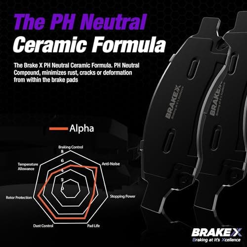 Brake X Front Brake Pads Kit replacement for 2014-2017 SUBARU FORESTER | Alpha OE+ Replacement Ceramic Brake Pads