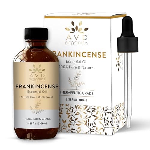 AVD Organics Frankincense Essential Oil 100ml | 100% Pure & Natural Frankincense Oil for Face, Hair | Woody & Earthy Aroma for Diffusers, Soaps & Candles | 3.38 fl. oz