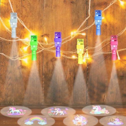 24PCS Unicorn Party Favors Finger Lights, 8 Designs Light Up Finger Lights for Birthday Party Favors, Goodie Bag Stuffers Bulk Party Favors, Light Up Party Favors for Gamer Birthday Decorations — view 3