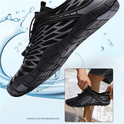 HF Stride Shoes Women Slip On Wide Toe Box Shoes Women Hike Barefoot Sneakers Healthy & Non-Slip Barefoot ShoesWomen Hiking Footwear Men Lightweight Walking Sneakers Unisex A-White — view 3