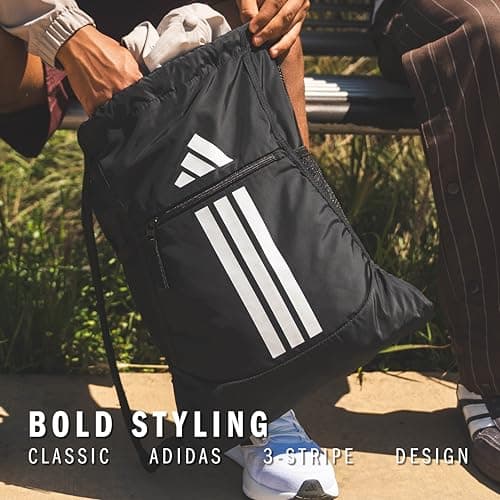 adidas Alliance Sackpack – Drawstring Backpack for Sports, Small Gym Bag, Team Navy Blue 2/3, OSFA — view 5