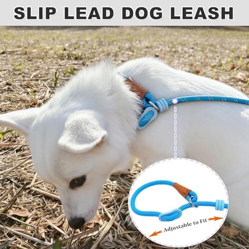 WYuZe 7FT Slip Lead Training Leash for Small Dogs No Pull Rope Dog Leash