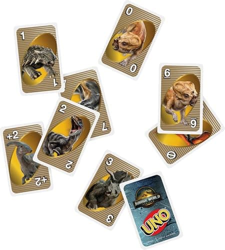 Mattel Games UNO Jurassic World Rebirth Card Game in a Collectible Tin for Kids, Adults & Family with Special Rule & Images Inspired by the Movie — view 2