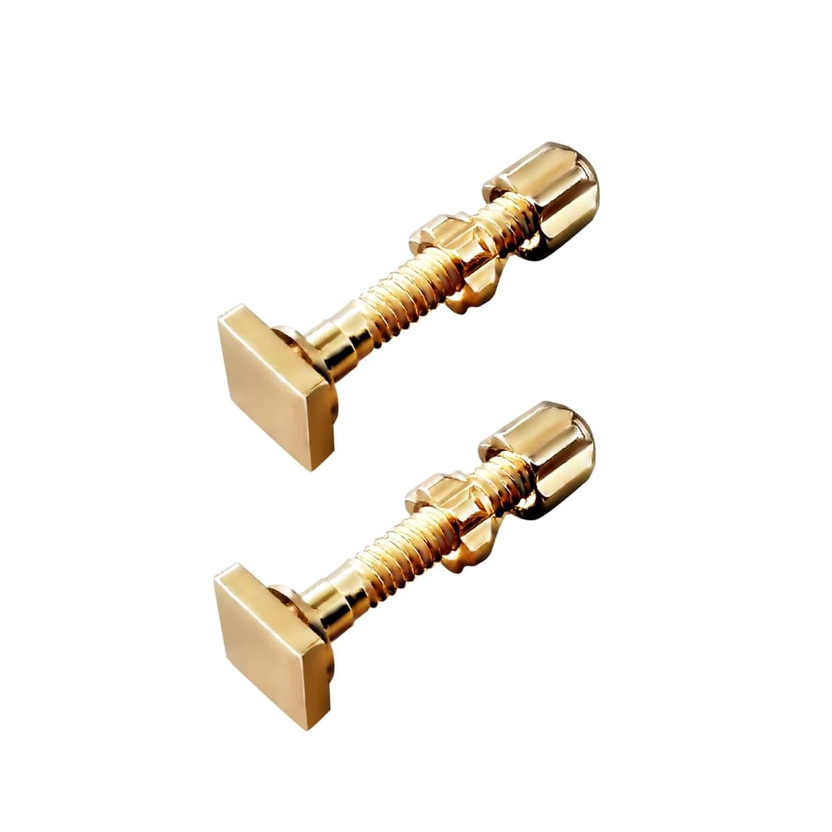 Tornillos de repuesto para lentes de sol Cartier sin montura y kit de reparación de tornillos cuadrados de 2,5 mm (dorado)