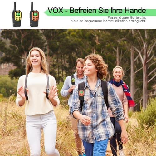 Walkie Talkies Long Range for Adult, MT10 Rechargeable Walkie Talkies FRS Two Way Radio, NOAA, 1200mAh Li-ion Battery USB-C Cable, LED Flashlight, VOX Walkie Talkie for Hiking Camping 3Pack