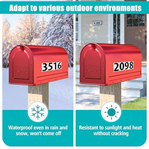 1200 Pcs Number Labes, 1" x 0.5" Waterproof Mailbox Number Stickers, Consecutive Numbers 0-9, Self-Adhesive and Residue-Free, Ideal for Mailboxes, Storage Boxes, Organizers, Cabinets and More — view 4