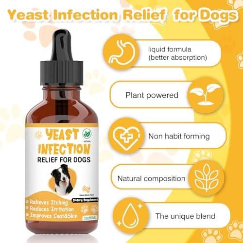 Natural Yeast Infection Treatment for Dogs,Supports Healthy Itch Relief,Inflammation Relief,Allergy Relief & More,Dog Ear Infection Treatment,Itch Relief for Dogs,Ear Infection Treatment for Dog — view 3