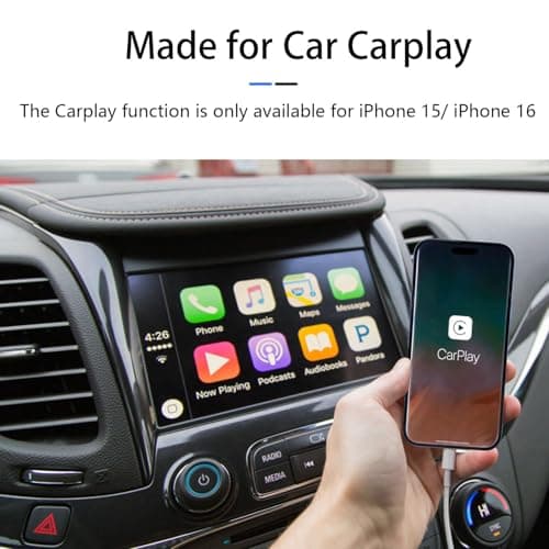 Car Carplay Cable for iPhone 17/16/15, USB A to USB C Cable Compatible for iPhone 17/16,17Air, 17/16/15 Pro Max,17E/16E/Plus, iPad 10th/11 Gen,iPad Pro 12.9,Air 5th/4th Charger Cord,Car Charging Cable — view 2