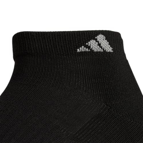 adidas Men's Athletic Cushioned Low Cut Ankle Socks (6 Pairs) Durable & Comfortable, Black/Aluminum 2, XL — view 3