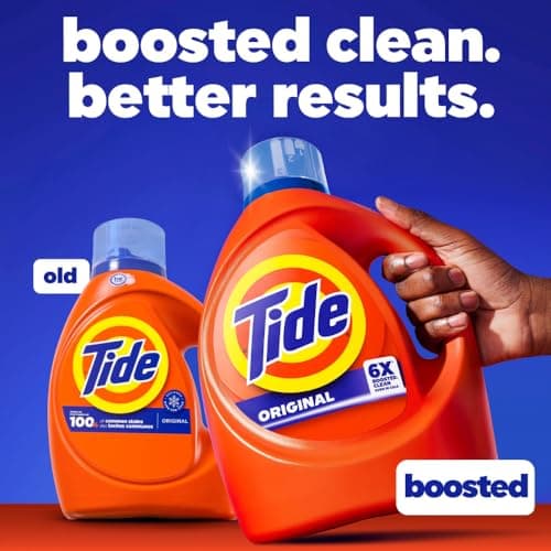 Tide Laundry Detergent Liquid, Original Scent, 64 Loads, 80 FL OZ, Works on 100% of Common Stains, Laundry Soap, Liquid Laundry Detergent — view 5