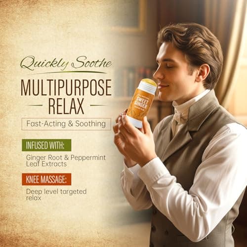 Sweet Ginger Vapor Rub Stick, Multipurpose Vapor Rub with Ginger and Peppermint extracts for Knee Neck Back Massage (1)