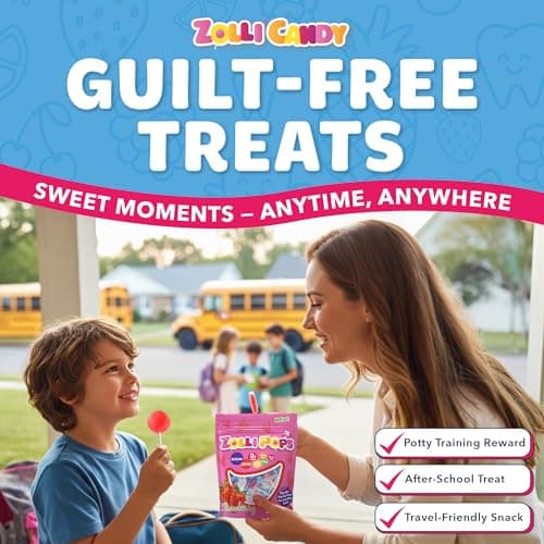 Zollipops Clean Teeth Pops Sugar Free Candy, Dye-Free Lollipops - Keto & Diabetic-Friendly, Dentist-Approved Treats for Kids (Strawberry 3.1 oz) — view 4