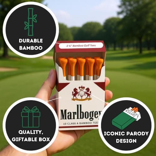 HahaHome Funny Golf Tees | Golf Accessories for Men – Bulk Carton | Top Golf Gifts for Men & Unique Golf Gifts for Golfers | Premium Golf Stuff & Golf Bag Accessories | Wooden Bamboo Tees — view 2