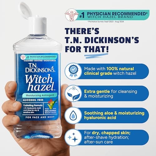 T.N. Dickinson's Witch Hazel Alcohol Free Moisturizing Astringent | 100% Natural Witch Hazel | Calms, Nourishes, Hydrates Skin | for Face & Body | 16 Fl Oz — view 2