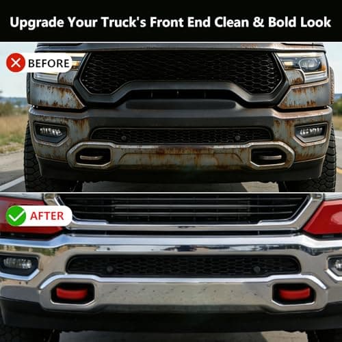 Customized Front Tow Hooks Covers for RAM 2500/3500(2019-2026) -Hitch Cover,Protect and Enhance Your Vehicle’s Front End,Red Finish — view 4