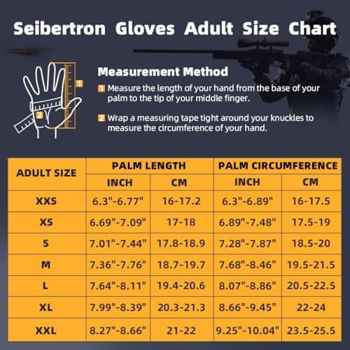 Seibertron Patented S.O.L.A.G 2.0 Index Finger Tip Touchscreen Tactical Sports Water Resistant Impact Gloves Also fit Airsoft Hunting Hiking Riding Cycling Motorcycle Climbing Full Finger Black XL