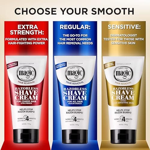SoftSheen-Carson Magic Razorless Shaving Cream, Depilatory Hair Removal Cream, Works in 4 Minutes for Coarse, Curly Hair, 6 Oz — view 4