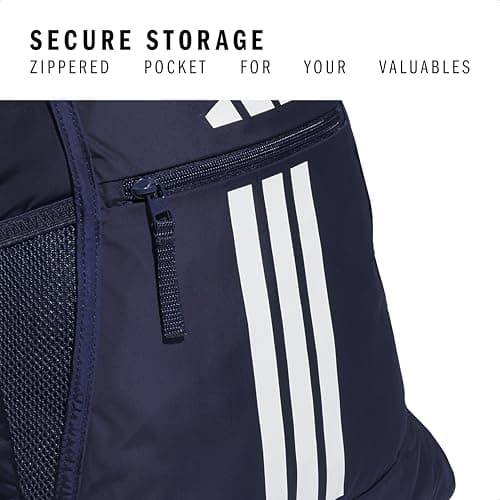 adidas Alliance Sackpack – Drawstring Backpack for Sports, Small Gym Bag, Team Navy Blue 2/3, OSFA — view 2