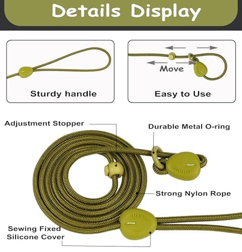 Green 6FT Heavy Duty Dog Training Leash - Comfortable Rope, No Pull, Suitable for Small to Medium Dogs — view 2
