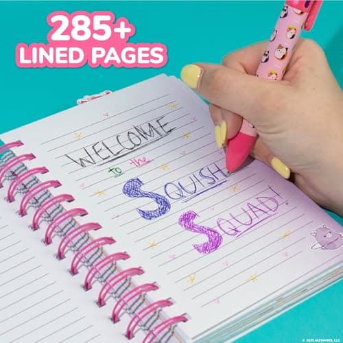 Original Squishmallows Tab Journal, 5 Tabs, Spiral Bound, Journals for Teens, Squishmallows Birthday Gift, Kids Journaling Kit, Stationery Set for Girls, Sketch Journal, Diary — view 2