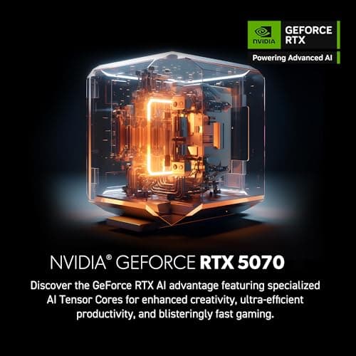 msi Codex R2 Gaming Desktop PC | NVIDIA GeForce RTX 5070 12GB | Intel Core i5-14400F | 32GB DDR5 RAM | 1TB NVMe SSD | Air Cooling | Wi-Fi 6E | Windows 11 Home | VR Ready | D14NVP5-613US — view 3