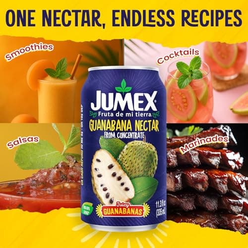 Jumex Soursop Juice Nectar - Made with Guanabana Fruit Puree - Guanabana Juice Concentrate for Tropical Fruit Smoothie Mix, Cocktail Mixers & Kids Drinks & Beverages - 11.3oz, 1 Pack Canned Drink — view 4