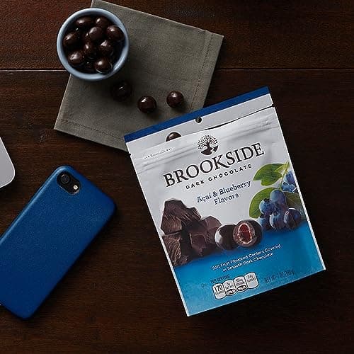 Brookside, Dark Chocolate, Acai and Blueberry Flavored Snacking Chocolate Bag, 7 Ounce — view 4